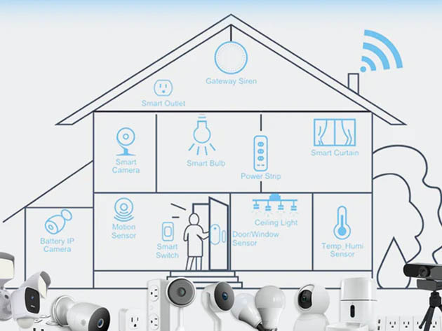 Smart Home DIY Wireless Alarm Security System 4-Piece Kit