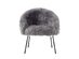 Ana Lux Fur Accent Chair (Grey)