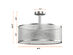 Costway 6-Light Semi Flush Mount Ceiling Light Pendant Lamp w/ Fabric Drum-shaped Shade - Warm