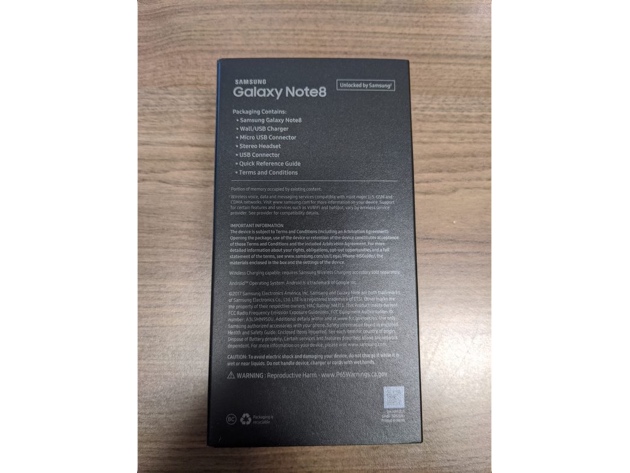 Samsung Galaxy Note 8 64GB Unlocked - Black CPO New