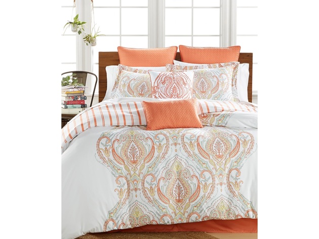 Lacourte Jordanna Coral 8-Pc. Queen Comforter Set