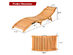 Costway 2 PCS Folding Wooden Lounge Chair Chaise W/ Cushions  Pool Deck - as pictures show