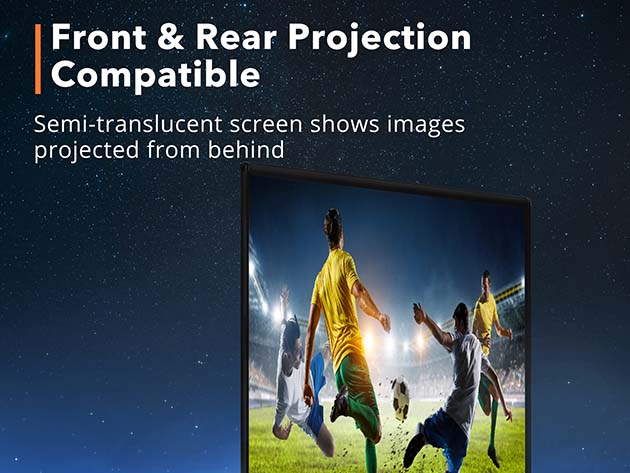 100" Freestanding Portable Front & Rear Projection Screen