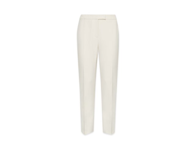 Annie Klein Women's  Crepe Bowie Slim-Fit Pants Ivory Size 14