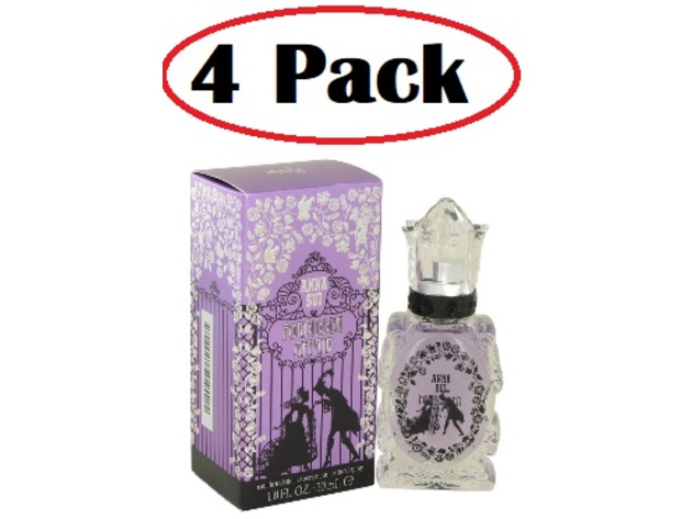 4 Pack of Forbidden Affair by Anna Sui Eau De Toilette Spray 1 oz