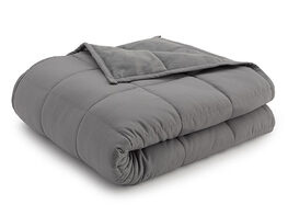 Stress-Relief Weighted Blanket (Grey/Grey, 15Lb)