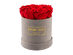 Rose Box™ Velvet Gray Box & Long-Lasting Roses (Red Flame)