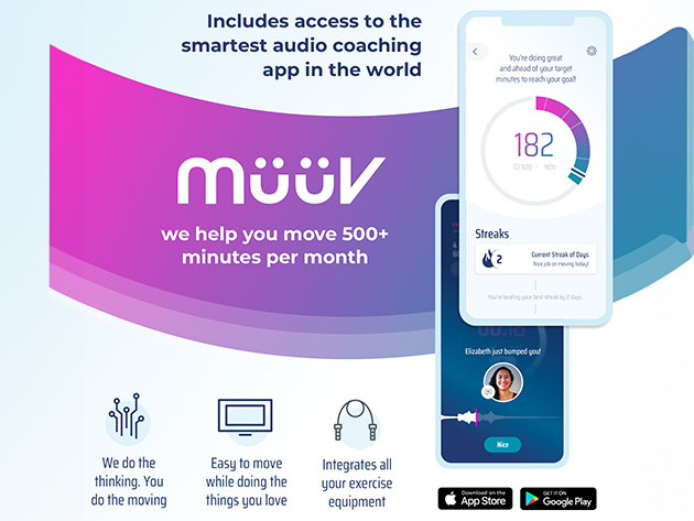 Stamina Recumbent Exercise Bike with Free müüv App Access