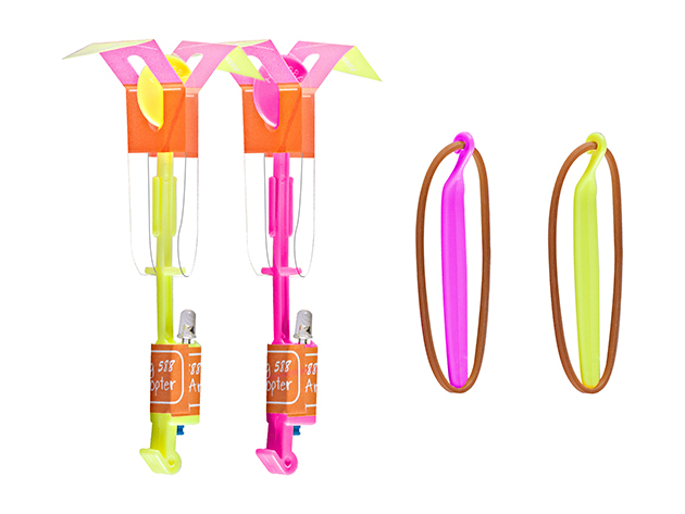 LED Helicopter Shooters: 5-Pack