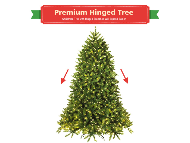 7.5 Foot Pre-lit PVC Christmas Fir Tree w/ 8 Flash Modes