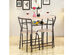 Costway 3 Piece Dining Set Table and 2 Chairs Home Kitchen Breakfast Bistro Pub Furniture 