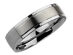 Mens Chisel 6mm Satin Stainless Steel Comfort Fit Wedding Band with Ridge - 13