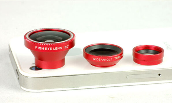Red iOS Camera Lens 3 Pack - Product Image