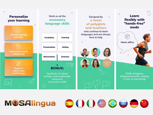 MosaLingua Premium (Language Learning): One Year Subscription