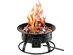 Costway Portable Fire Pit Outdoor 58,000 BTU Propane Patio Lava Rocks Camping Events Black