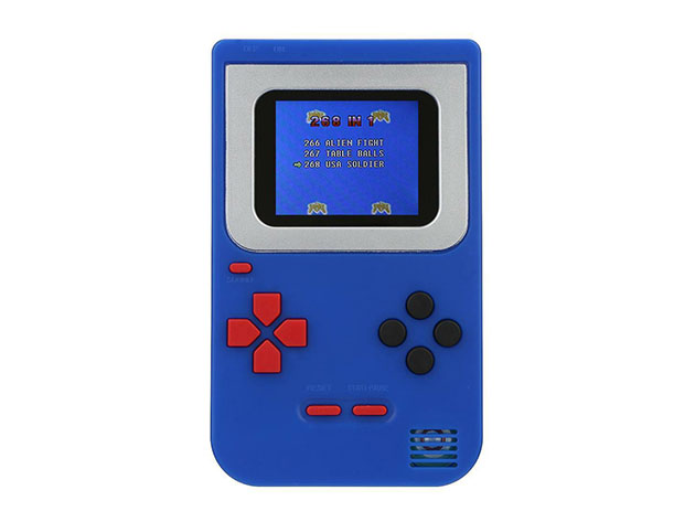 Mini Handheld Game Console 2.0 + 268 Games (Blue)