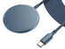 10 Foot Magnetic Wireless USB-C Charging Cable Blue (MagSafe Compatible)