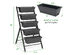 Costway Set of 2 4 FT Vertical Raised Garden Bed 5-Tier Planter Box for Patio Balcony Gray