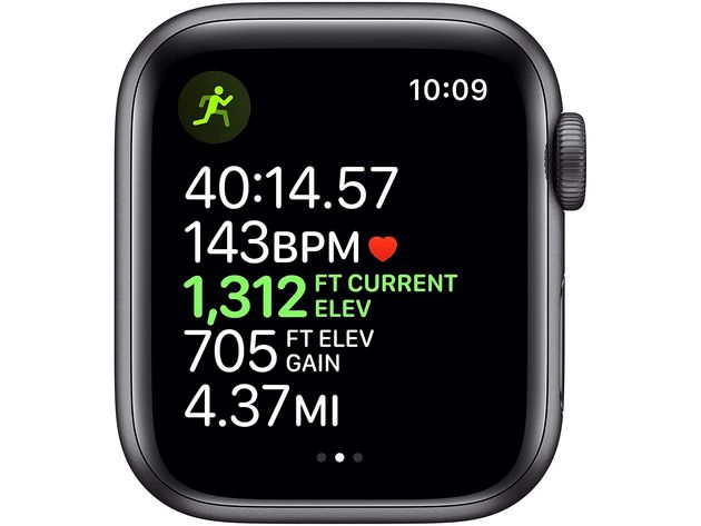 Apple Watch Series 5 40 Millimeters Electrical Space Gray Aluminium Case With Black Sport Band (New Open Box)