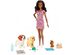 Barbie Doggy Daycare Nikki Doll Playset with 2 Dogs and 2 Adorable Puppies, Brunette