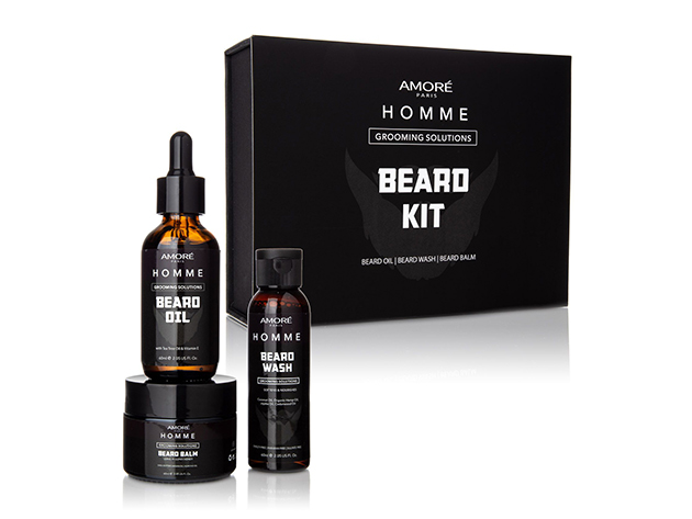 Amoré Paris Ultimate Beard Care & Grooming Kit (3-Piece)