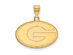 NCAA 10k Yellow Gold U. of Georgia Medium Pendant