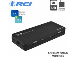 4K 1x4 HDMI Splitter Duplicater by OREI - With Down Scaler 4 Ports with Full Ultra HD, HDCP 2.2, Upto 4K at 60Hz, 1080p & 3D Supports EDID Control - UHD-PRO104