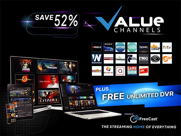 FreeCast Value Channels: 1-Yr Subscription