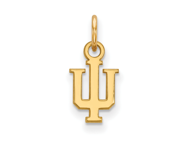 14k Yellow Gold Indiana U XS (Tiny) 'IU' Charm or Pendant