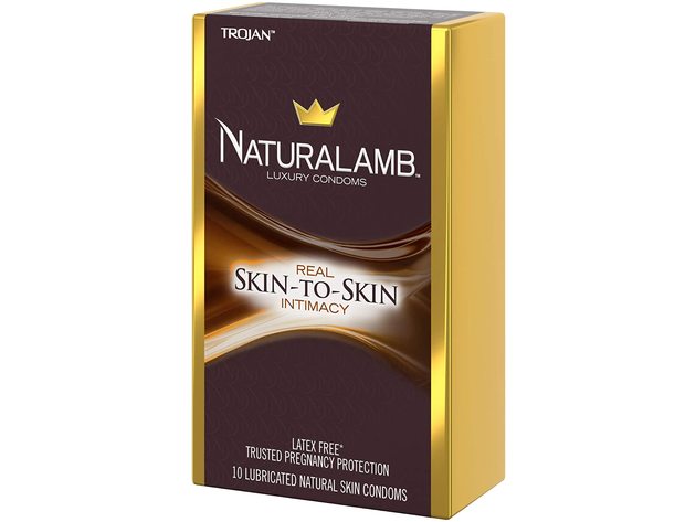 Trojan NaturaLamb Lubricated Skin Sensitivity with Protection Latex-Free Luxury Condoms, 10 Count