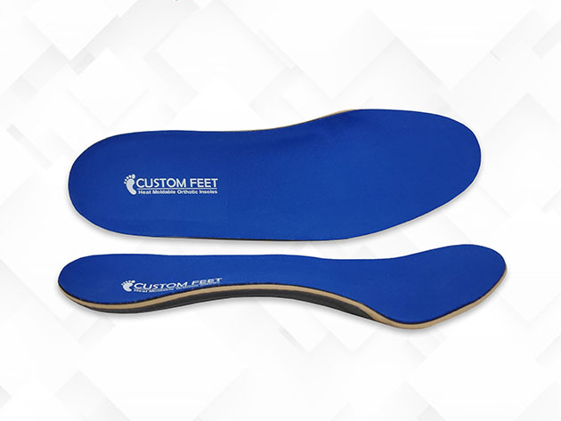 Custom Feet Dynamic Blue: Heat Moldable Orthotic Insoles