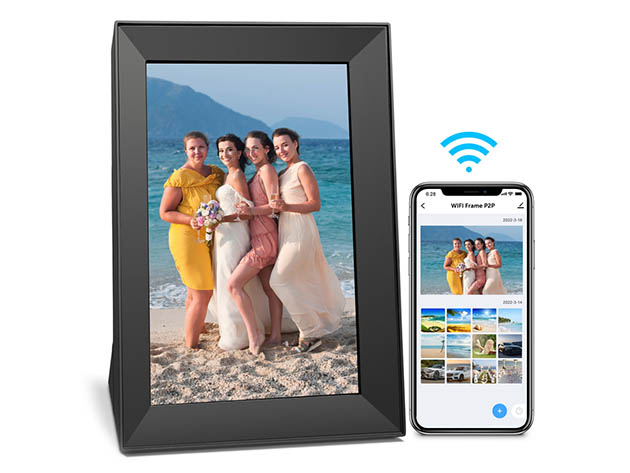 8" WiFi Digital Photo Frame with Auto Rotation & Photos/Videos Sharing