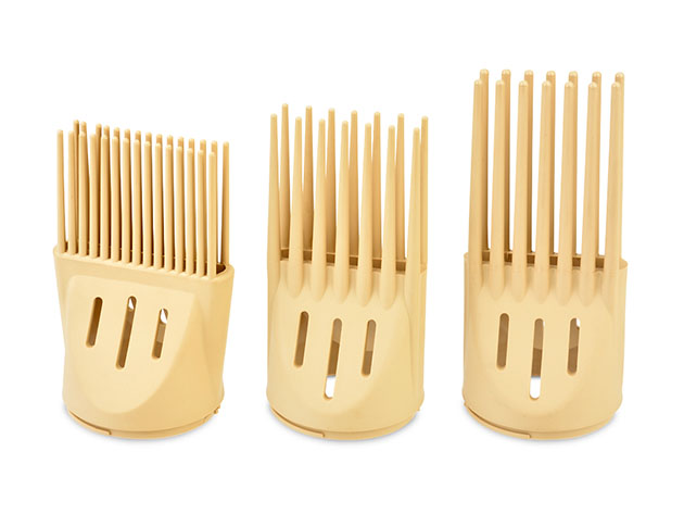 MC Professional Hot-N-Happy Hair Tool (Brown) + Combs & Cones (Tan)