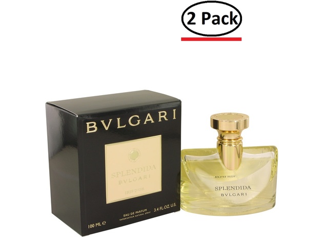 Bvlgari Splendida Iris D'or by Bvlgari Eau De Parfum Spray 3.4 oz for Women (Package of 2)