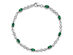 1.80 Carat (ctw) Natural Green Emerald Infinity Bracelet in Sterling Silver