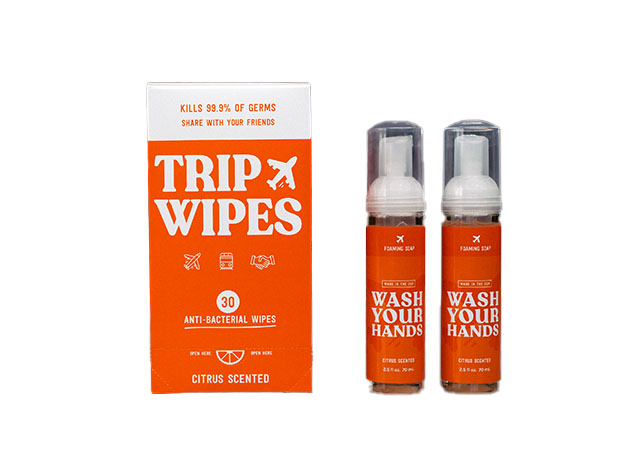 TripWipes & Foam Soap Bundle (30 Wipes + 2 Soaps)