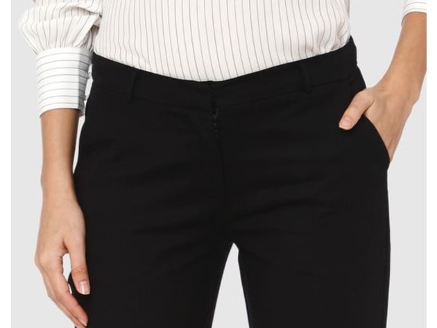 Style & Co Women's Ankle-Length Chino Pants Black Size 4