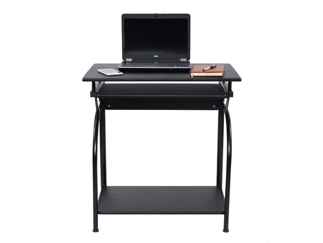 Costway Computer Desk PC Laptop Writing Table Workstation Home Office Study Furniture - Black