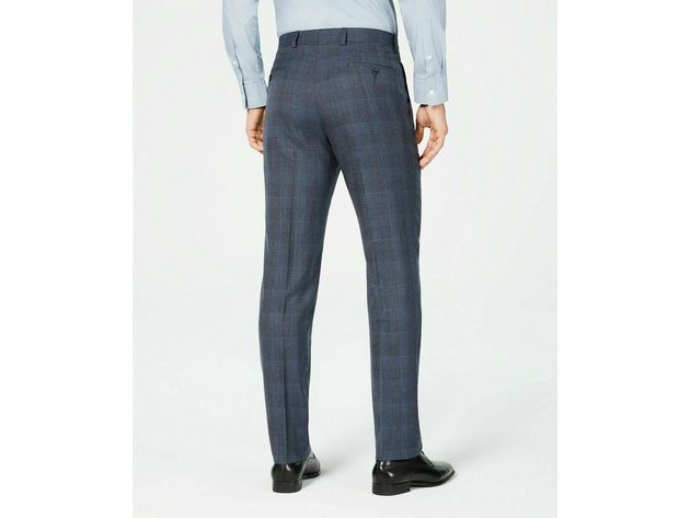 Michael Kors Men's Plaid Dress Pants Blue Size 40x36
