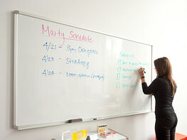 Offex 72"W x 40"H Wall-Mounted Magnetic Whiteboard