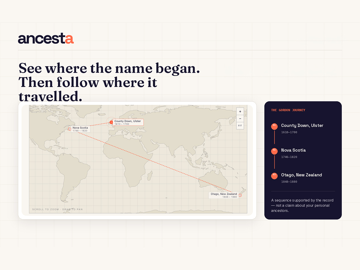 Ancesta Surname History Report: Two Surnames