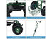 Costway Garden Cart Rolling Work Seat w/Tray Basket E xtendable Handle Green - Green
