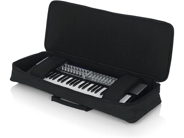 Gator GKB-49 Cases Padded Keyboard Gig Fabric Bag Fits 49 Note Keyboards - Black (No Box)