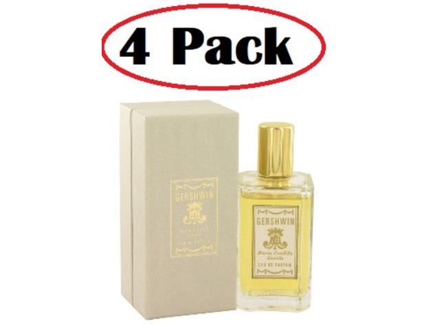 4 Pack of Gershwin by Maria Candida Gentile Eau De Parfum Spray (Unisex) 3.3 oz