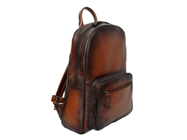 Designer Leather Backpack (Cognac)