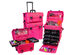 SHANY Soft Makeup Artist Rolling Trolley Cosmetic Case with Free Set of Mesh Bag - SUMMER ORCHID