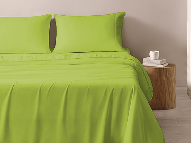 4-Piece Microfiber Sheet Set (Green/King)