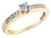 1/2 Carat (ctw H-I, I1-I2) Diamond Engagement Ring & Wedding Band Bridal Set in 10K Yellow Gold - 8.5