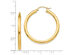 Medium Hoop Earrings in 14K Yellow Gold 1 1/4 Inch (3.00 mm)