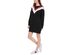 Tommy Hilfiger Women's Sport Colorblocked Varsity Fleece Dress Black Size Extra Small